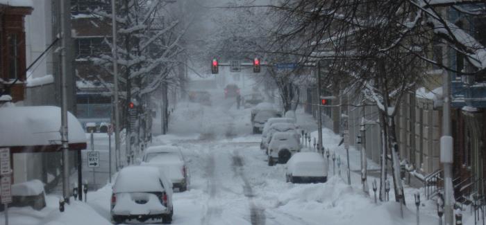 Snowy Harrisburg Street