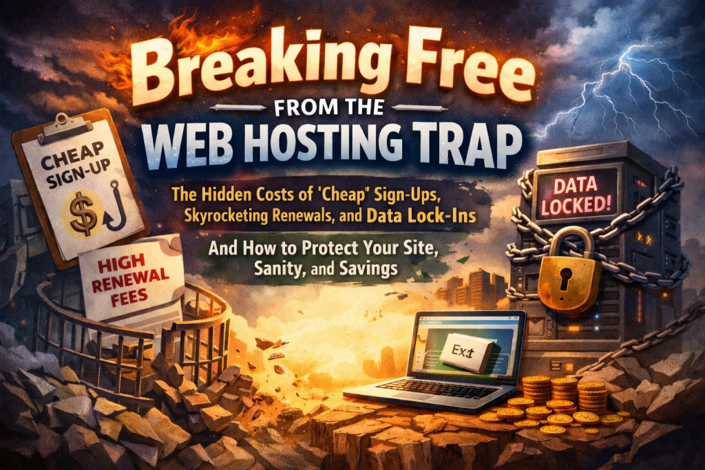 Breaking Free from the Web Hosting Trap: Cheap Sign-Up Costs, Expensive Renewals, and Data Lock-In